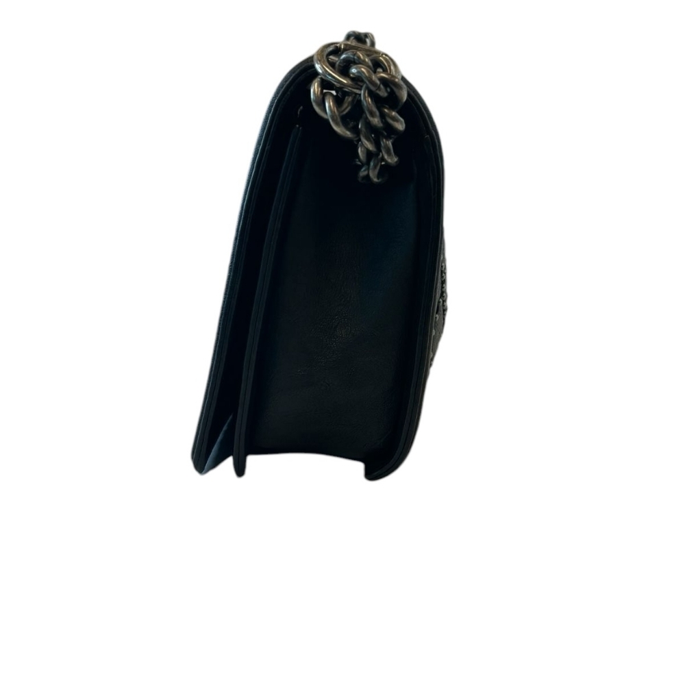 Chanel Boy Bag in Lambskin Leather with Grommets, Medium - Picture 6 of 9